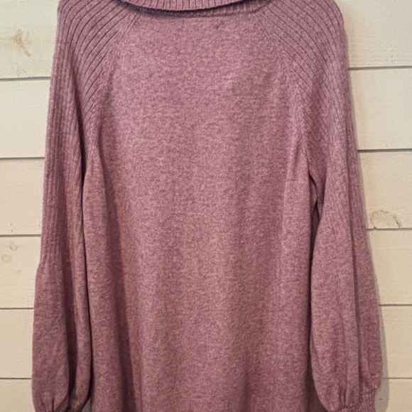 Anthropologie Lavender  Cowl Neck Sweater with Ribbed Texture in size XL - Picture 9 of 11
